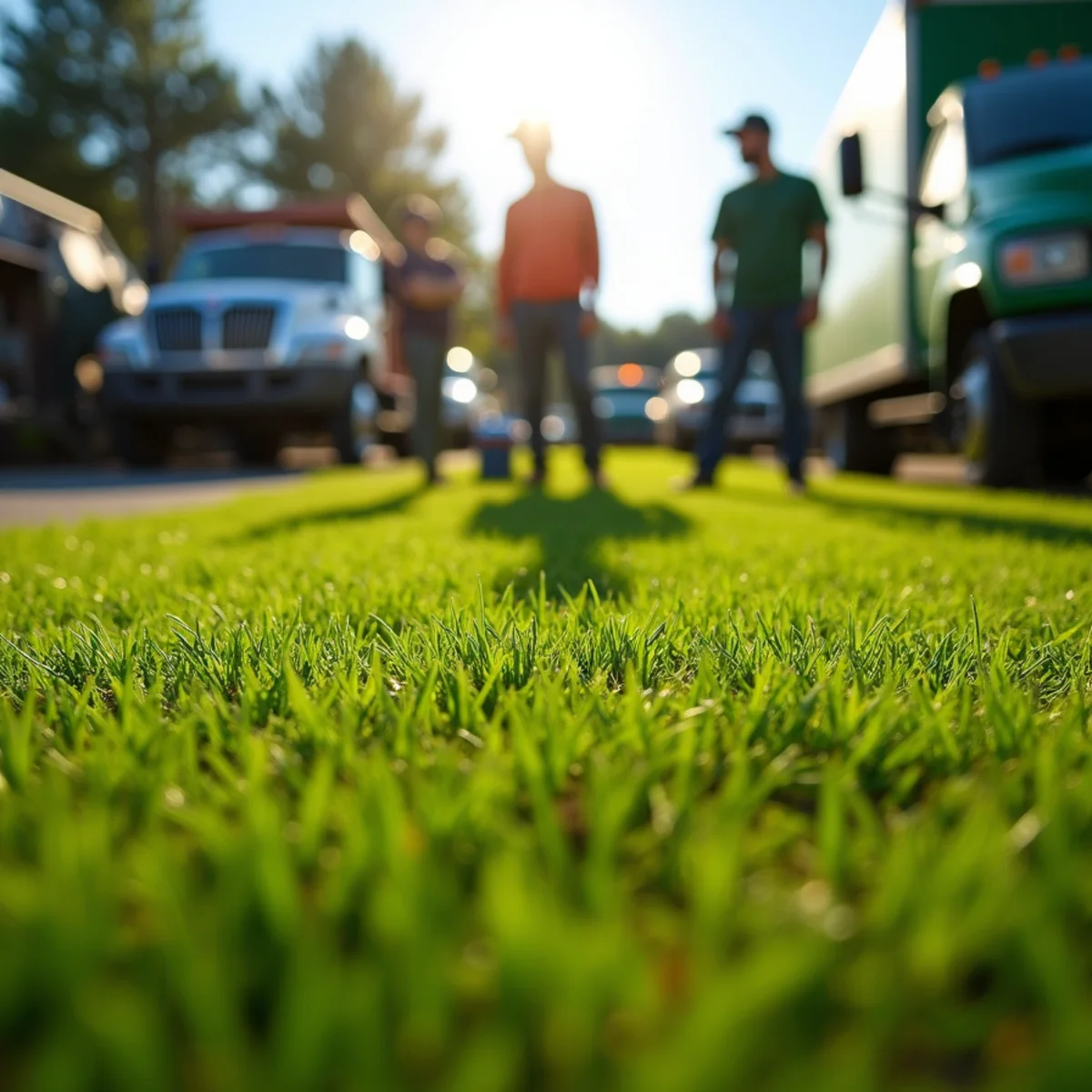 Side by side comparison of centipede, bermuda, and zoysia sod in a Deatsville, Alabama yard
